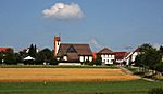 Stadtansicht mit Pfarrkirche St. Jakobus
